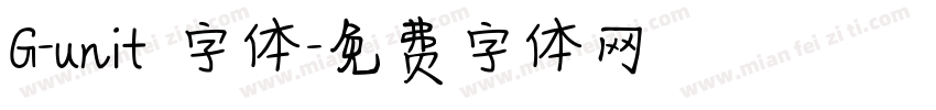 G-unit 字体字体转换